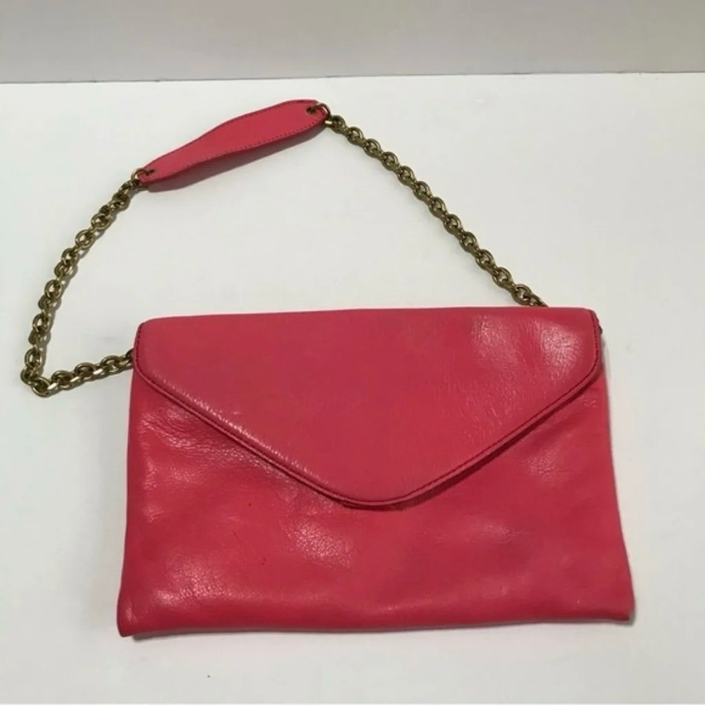 J Crew Pink Leather Shoulder Handbag